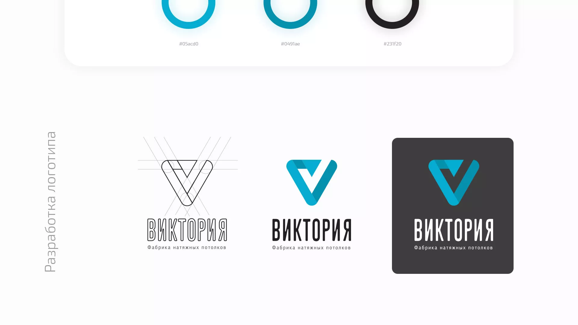 Разработка фирменного стиля компании по продаже и установке натяжных потолков в Пустошке